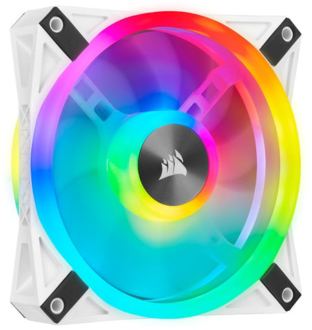 QL Series, White QL140 RGB, 140mm RGB LED Fan, Single Pack