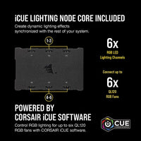 QL Series, White QL120 RGB, 120mm RGB LED Fan, Triple Pack with Lighting Node CORE