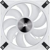 QL Series, White QL140 RGB, 140mm RGB LED Fan, Dual Pack with Lighting Node CORE