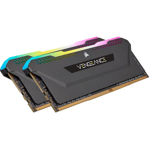 VENGEANCE RGB PRO SL 32GB (2x16GB) DDR4 DRAM 3200MHz C16 Memory Kit for Intel and Ryzen CPU – Black