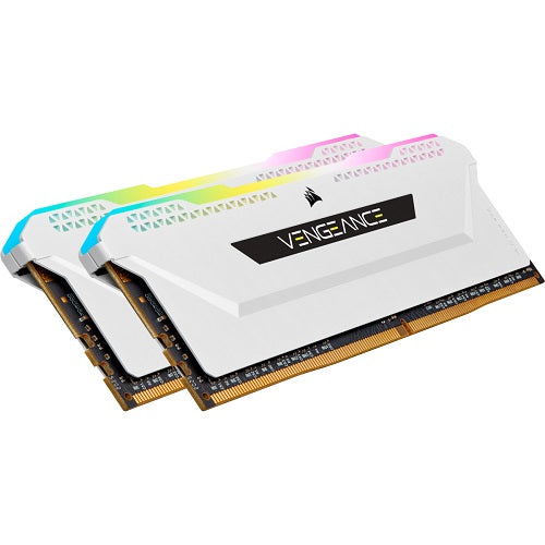 VENGEANCE RGB PRO SL 16GB (2x8GB) DDR4 DRAM 3200MHz C16 Memory Kit for Intel and Ryzen CPU – White