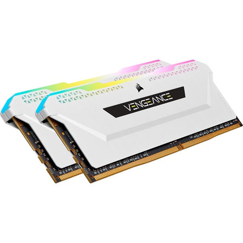 Corsair VENGEANCE RGB PRO SL 16GB (2x8GB) DDR4 DRAM 3600MHz C18 Memory Kit for Intel and Ryzen CPU – White