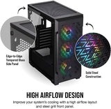 iCUE 220T RGB Airflow Tempered Glass Mid-Tower Smart Case, Black