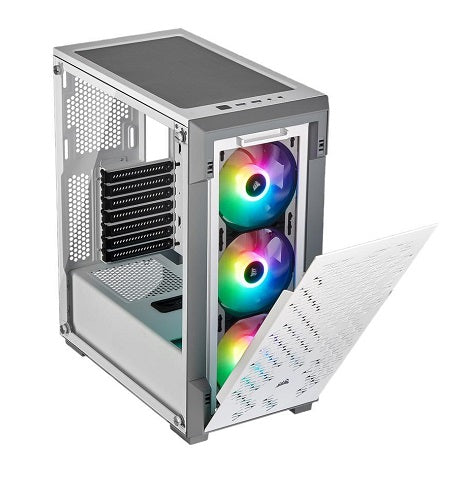 iCUE 220T RGB Airflow Tempered Glass Mid-Tower Smart Case, White