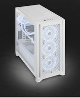 Corsair iCUE 4000D RGB AIRFLOW QL Edition Mid-Tower ATX Case - True White