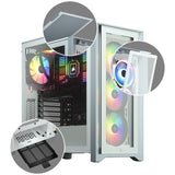 Corsair iCUE 4000X RGB Tempered Glass Mid-Tower ATX Case with 3*RGB 120mm Fans