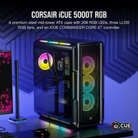 Corsair iCUE 5000T RGB Tempered Glass Mid-Tower ATX PC Case
