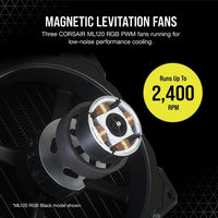 iCUE H150i ELITE CAPELLIX Liquid CPU Cooler | 360mm Radiator | 3*ML120 RGB PWM Fans | RGB Pump Head - White
