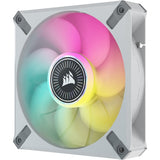 Corsair iCUE ML120 RGB ELITE Premium 120mm PWM Magnetic Levitation 3 Fans Kit w/iCUE Lighting Node CORE - White