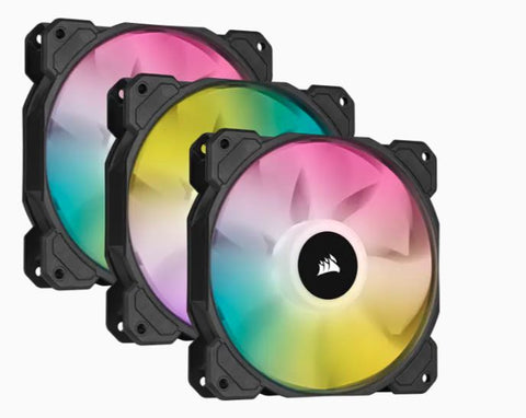 Corsair iCUE SP120 RGB ELITE Performance 120mm PWM Fan - 3 Pack w/Lighting Node CORE