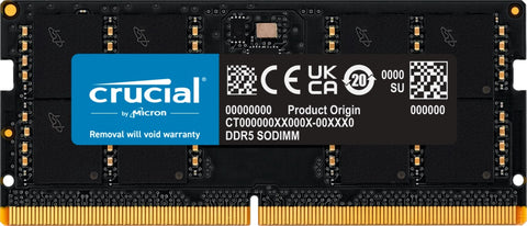Crucial CT32G48C40S5 DDR5-4800 SODIMM CL40 Laptop RAM - 32GB