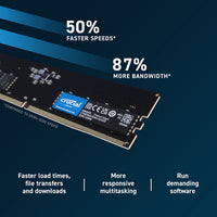 Crucial CT32G48C40U5 DDR5-4800 UDIMM CL40 PC RAM Memory - 32GB