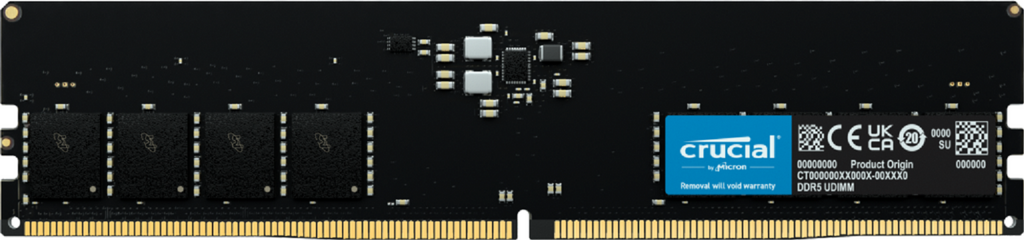 Crucial CT32G48C40U5 DDR5-4800 UDIMM CL40 PC RAM Memory - 32GB