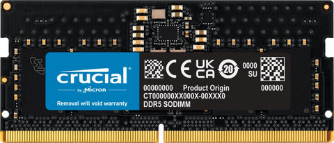 Crucial CT8G48C40S5 DDR5-4800M CL40 SODIMM Laptop RAM Memory - 8GB
