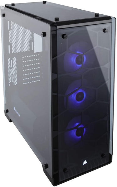 Crystal Series 570X RGB ATX Mid-Tower Tempered Glass Case - Black