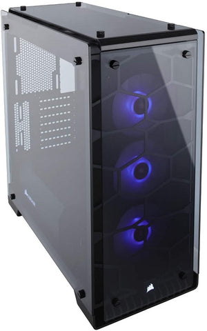 Crystal Series 570X RGB ATX Mid-Tower Tempered Glass Case - Black