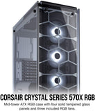 Crystal Series 570X RGB ATX Mid-Tower Tempered Glass Case - White