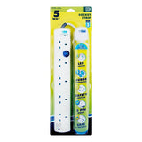 DE 285 LED 5 Way Socket Strip With Surge  3M | 6M