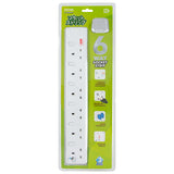 Daiyo DE386 6-Way Socket Strip with Surge