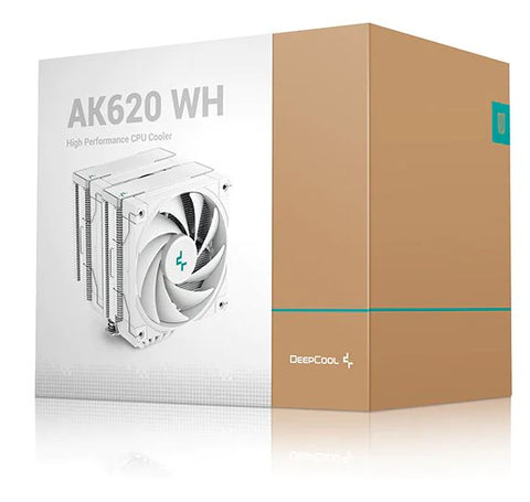 DeepCool AK620 Twin Tower CPU Air Cooler 260W TDP LGA 1700 Ready - White
