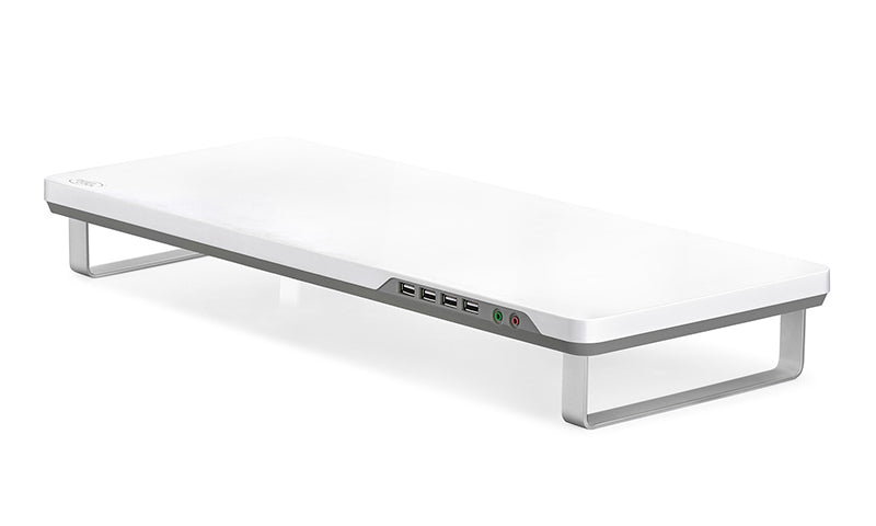 Monitor Stand F1 with 4 Ports USB 2.0 Hub and Audio (HD) × 1 + Mic × 1 - Grey