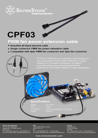 SILVERSTONE PWM FAN EXTENSION CABLE
