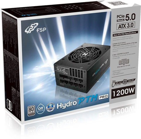 Fsp Hydro PTM Pro 1200W 80+ Platinum F.Mod PCIe5.0 Psu