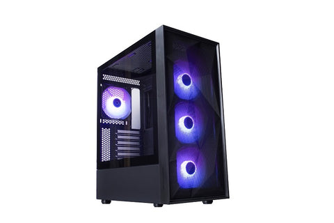 Forge S Mesh Front ATX Tempered Glass Case with 4*Orbis Fans + ARGB/PWM Sync Hub