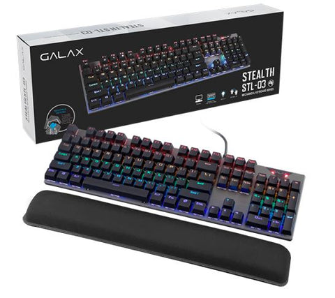 GALAX STL-03 Stealth 104 Keys Mechanical Blue Switch RGB Wired Gaming Keyboard