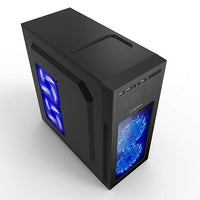 Clear Side Panel ATX Case with 2*12cm LED Fan