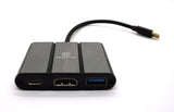 Type-C to 4K HDMI and USB3.0*3 Hub with PD Charging – GE-HUB-C501-BLACK