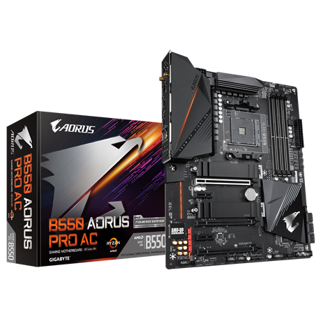 B550 AORUS PRO AC AMD Socket AM4 ATX Motherboard