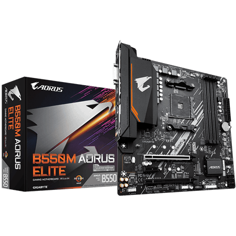 B550M AORUS ELITE AMD Socket AM4 mATX Motherboard