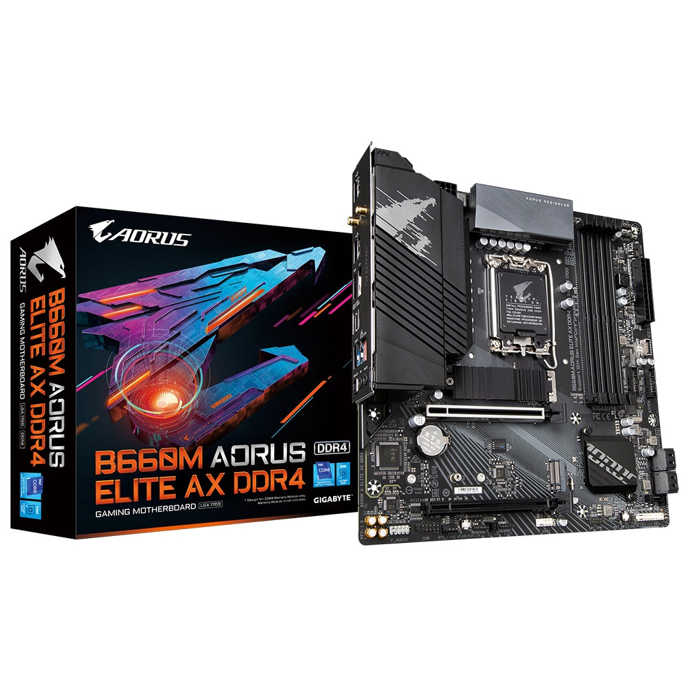 Gigabyte B660M Aorus Elite AX DDR4 Intel LGA1700 mATX Motherboard