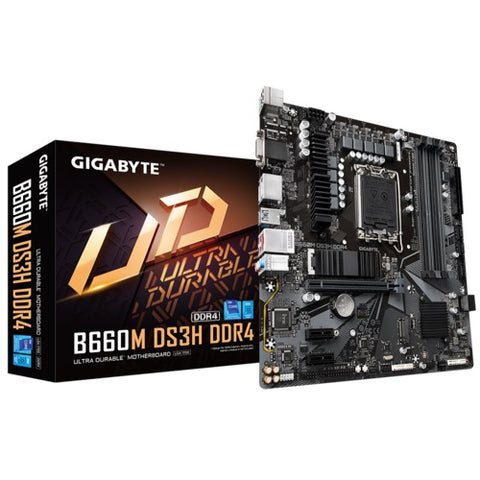 Gigabyte B660M DS3H DDR4 mATX Motherboard for LGA 1700 12th Gen Intel Processors