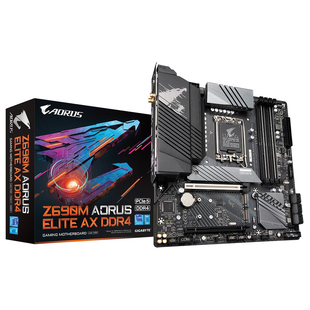 Gigabyte Z690M AORUS ELITE AX D4 Intel LGA1700 mATX Motherboard