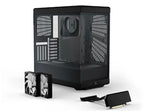 HYTE Y40 2-Piece Panoramic Glass ATX Case w/PCIE40 4.0 Luxury Riser Cable - Black