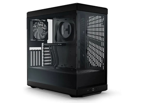 HYTE Y40 2-Piece Panoramic Glass ATX Case w/PCIE40 4.0 Luxury Riser Cable - Black