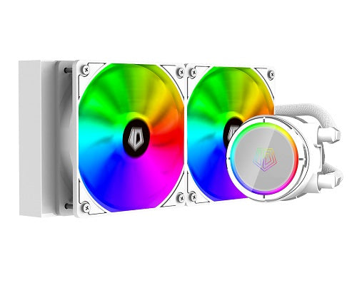 Zoomflow 240X CPU AIO Liquid Cooler 240mm Radiator, ARGB XL Pump and 2*12cm Fan - Snow Edition