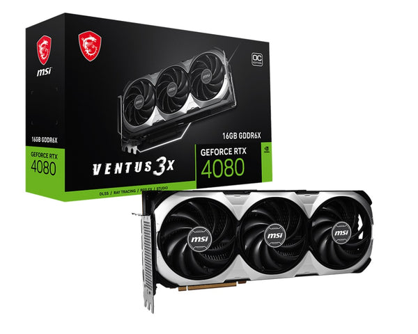 MSI GeForce RTX 4080 16GB VENTUS 3X OC GDDR6X Graphics Card