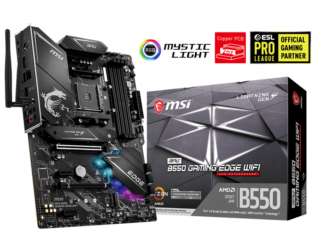 MPG B550 GAMING EDGE WIFI AMD Socket AM4 ATX Motherboard