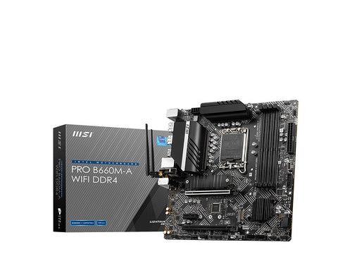MSI PRO B660M-A WIFI DDR4 mATX Motherboard for LGA 1700 12th Gen Intel Processors