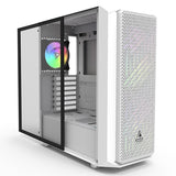 AIR X ARGB Mesh Front Compact ATX Side Tempered Glass PC Case w/2*20cm+12cm ARGB Fans and Controller