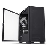 Air 100 LITE Mesh Front Swivel Tempered Glass mATX Case w/2*12cm Fans - Black