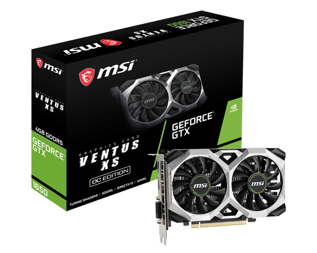 Msi GeForce GTX 1650 VENTUS XS 4G OCV1 GDDR5 Graphics Card