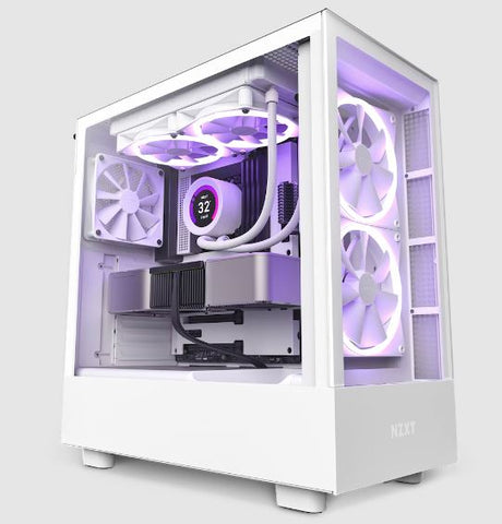 NZXT H5 Elite Premium Compact Mid-tower ATX Case - White