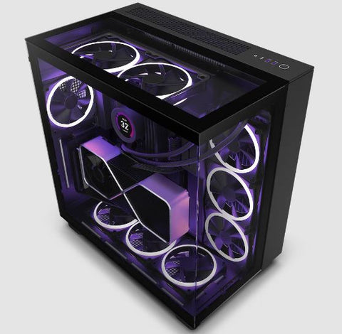 NZXT H9 Elite Premium Dual-Chamber Mid-Tower Airflow Case w/RGB Fans