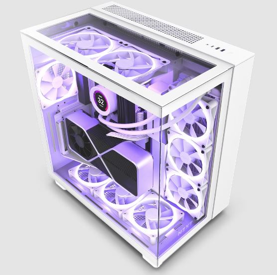 NZXT H9 Elite Premium Dual-Chamber Mid-Tower Airflow Case w/RGB Fans