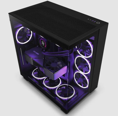 NZXT H9 Flow Dual-Chamber Mid-Tower Airflow Case w/non RGB Fans