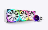 Nzxt RL-KRX73-RW Kraken X73 RGB 360mm Liquid Cooler w/AER RGB Fans - Matte White